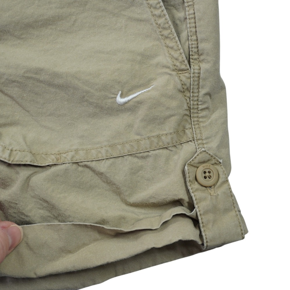 Nike Athletic Dept Womens Size 6 Y2K Khaki Cotton Utility Shorts Tan Embroidered - Picture 4 of 7